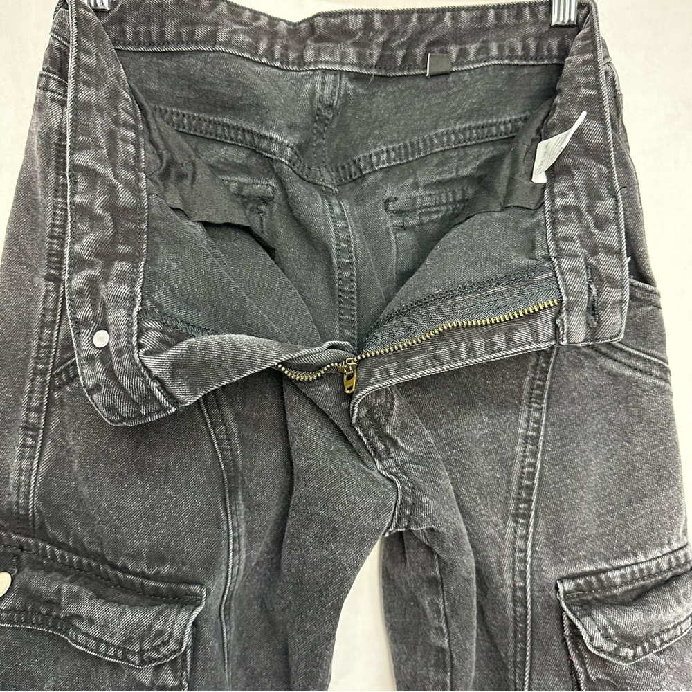 Y2K Men’s Denim Cargo style Black‎ Pants - Picture 13 of 16